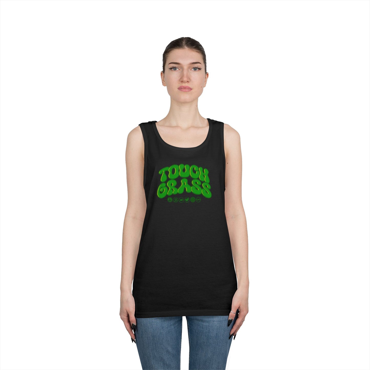 Unisex Heavy Cotton Tank Top - Touch Grass !!